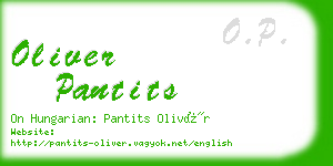 oliver pantits business card